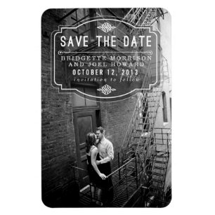 Magnet Flexible Jeune Amour Vintage Enregistrer l'aimant Date