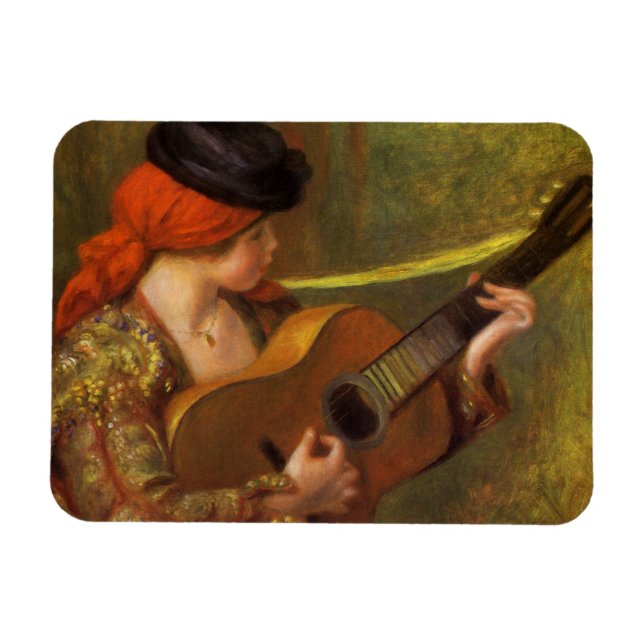 Magnet Flexible Jeune femme espagnole avec une guitare de Pierre R (Horizontal)