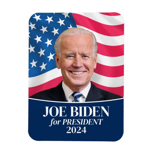 Magnet Flexible Joe Biden 2024 pour le réfrigérateur photo et drap (Vertical)