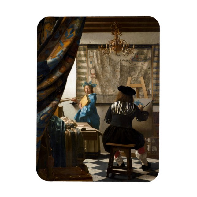 Magnet Flexible Johannes Vermeer - L'Allégorie de la Peinture (Vertical)