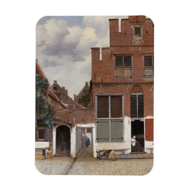 Magnet Flexible Johannes Vermeer, Vue Des Maisons À Delft (Vertical)