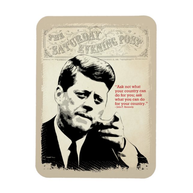 Magnet Flexible John F. Kennedy Citation (Vertical)