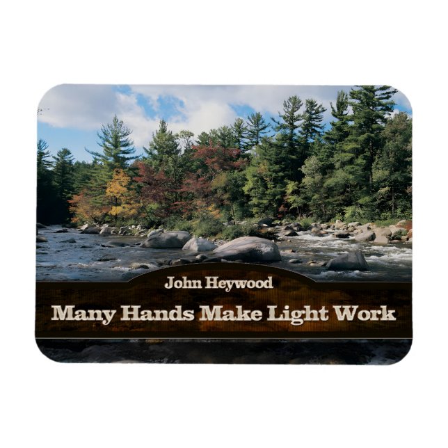 Magnet Flexible John Heywood Citation Inspirationnelle "Travail d' (Horizontal)