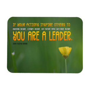 Magnet Flexible John Quincy Adams Citation Inspirationnelle Leader