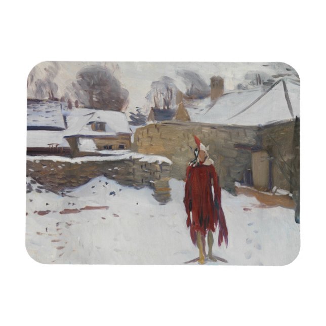 Magnet Flexible John Singer Sargent - Mannikin dans la neige (Horizontal)