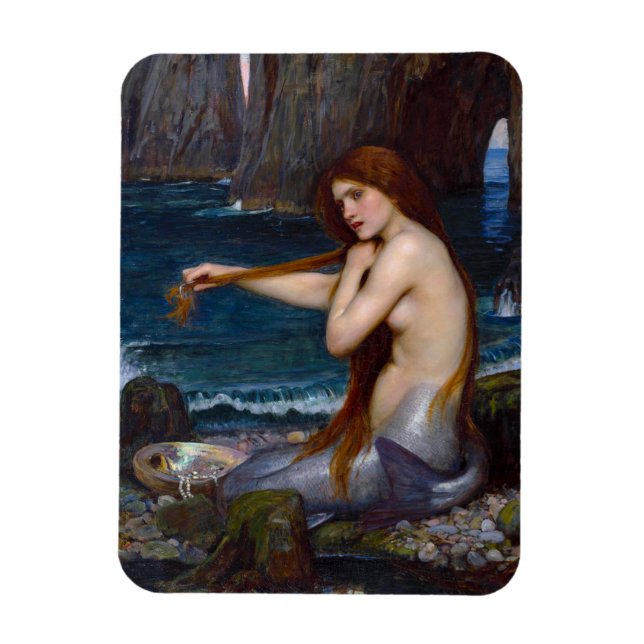 Magnet Flexible John William Waterhouse Mermaid (Vertical)