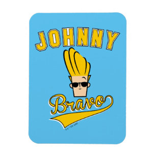 Magnet Flexible Johnny Bravo Collegiate Graphic