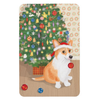 Magnet Flexible Joli corgi avec aimant d'arbre de Noël