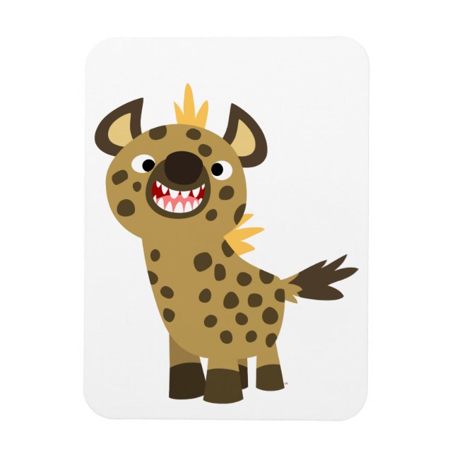 Magnet Flexible Joli dessin souriant Hyena Aimant flexible (Vertical)