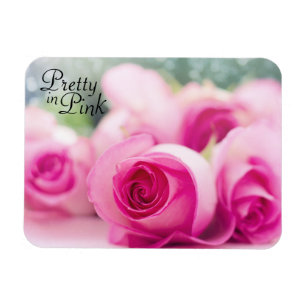 Magnet Flexible Joli en rose Roses