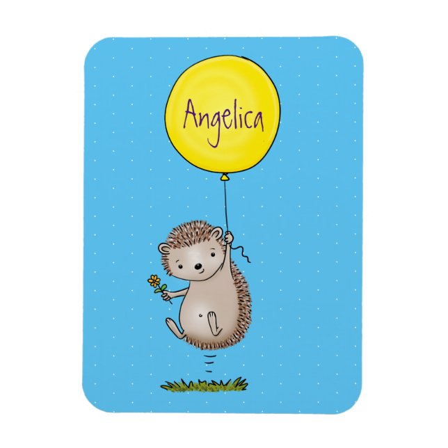 Magnet Flexible Joli hérisson et motif de dessin animé de ballon (Vertical)