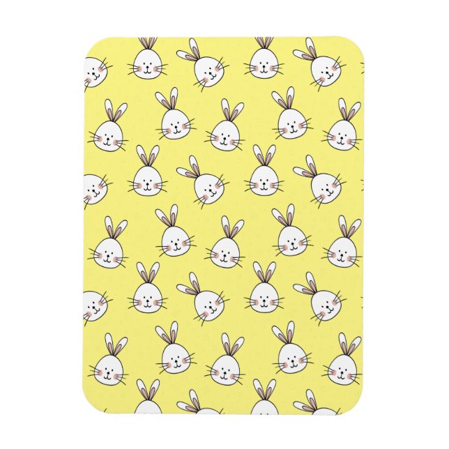 Magnet Flexible Joli Motif lapin blanc de Pâques (Vertical)