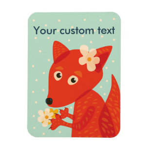 Magnet Flexible Jolie fille Fox Cartoon