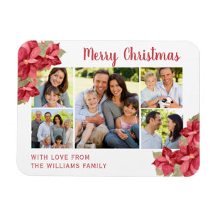 Magnet Flexible Jolie Poinsettia Joyeux Noël