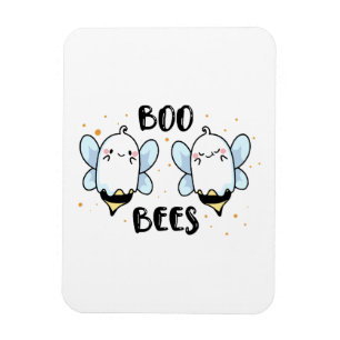 Magnet Flexible Jolies abeilles fantômes - Halloween drôle sur fon