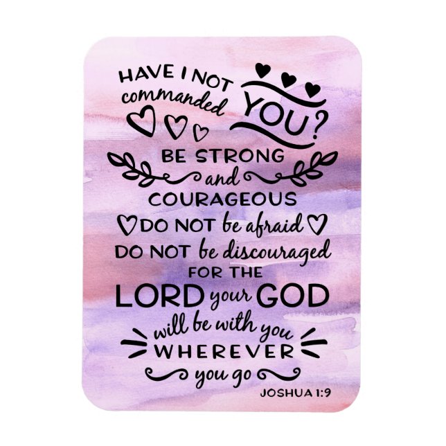 Magnet Flexible Joshua 1 9 Soyez fort Écriture biblique Verse (Vertical)