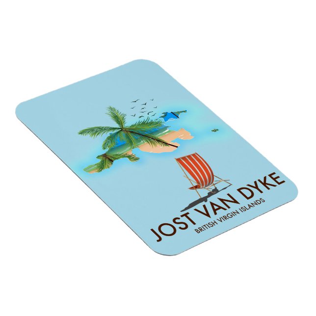 Magnet Flexible jost van dyke Îles Vierges britanniques. (Côté Droit)