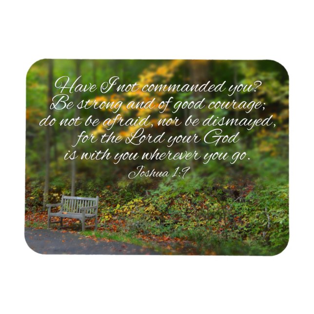 Magnet Flexible Josué 1:9 Bible Verse Écriture chrétienne (Horizontal)