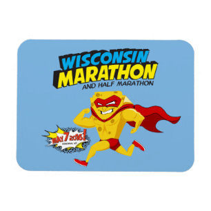 Magnet Flexible Jour de course de marathon du Wisconsin