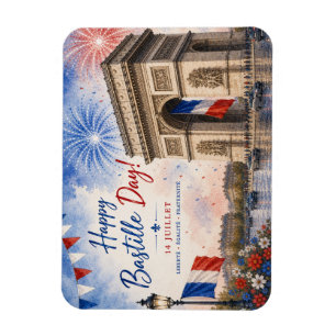 Magnet Flexible jour de la Bastille Arc de triomphe Paris France f