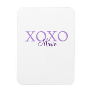 Magnet Flexible Jour de la Saint Valentin Xoxo ajouter nom pastel 