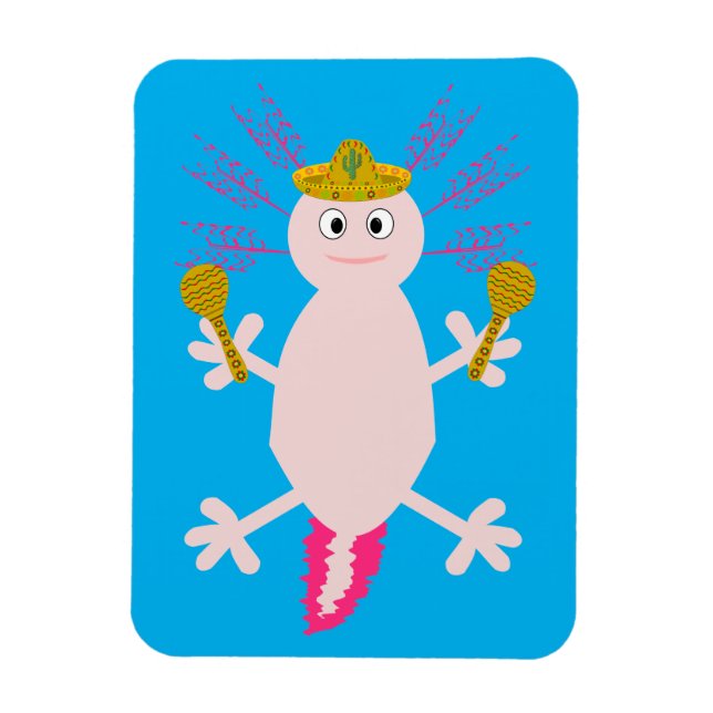 Magnet Flexible Jour de l'Axolotl mexicain mort (Vertical)