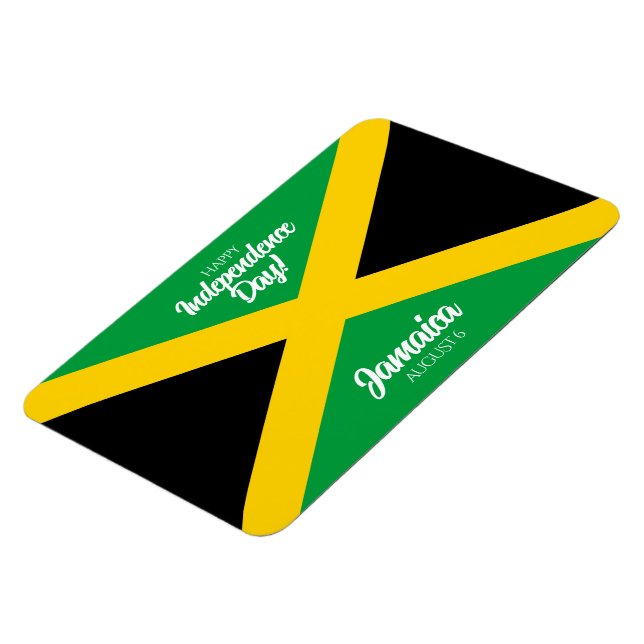 Magnet Flexible Jour de l'indépendance de la Jamaïque drapeau nati (Côté Gauche)