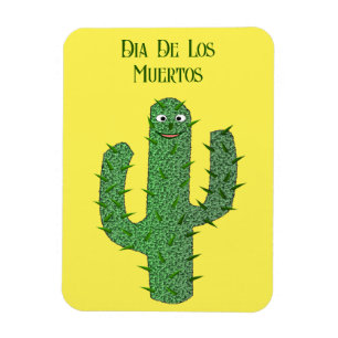 Magnet Flexible Jour des morts Happy Cactus Personnalisé