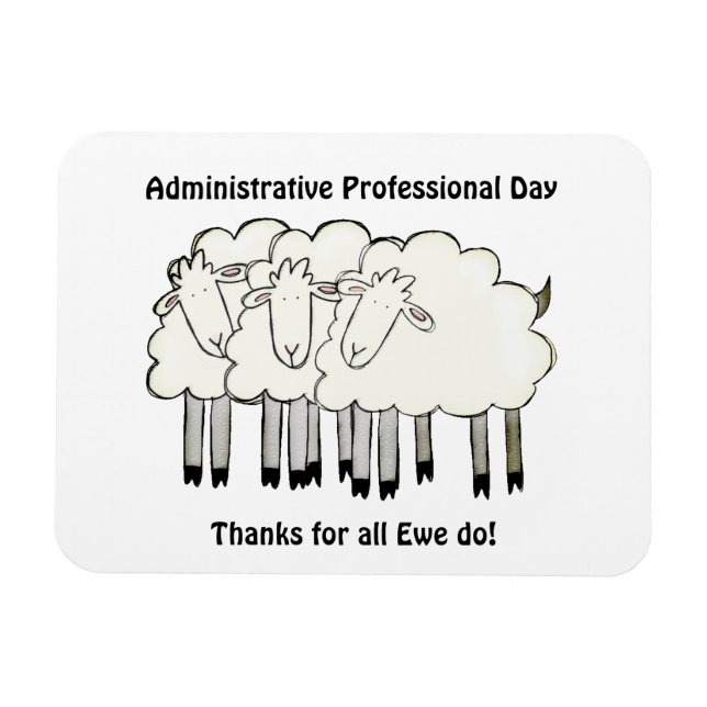 Magnet Flexible Journée professionnelle administrative - Merci (Horizontal)
