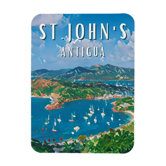 Magnet Flexible Joyau des Caraïbes : Saint John's (Vertical)