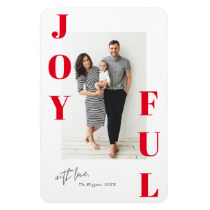 Magnet Flexible Joyeuse carte de vacances photo portrait moderne