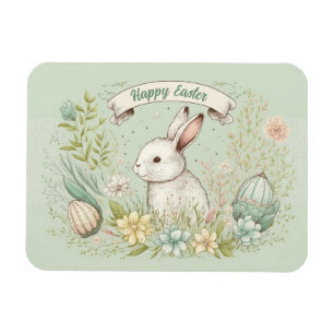 Magnet Flexible Joyeuse illustration des fleurs printanières de Pâ