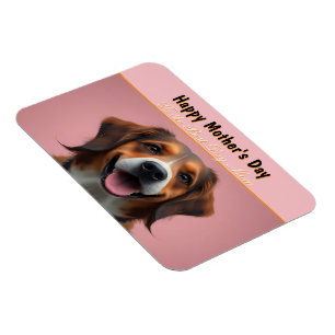 Magnet Flexible Joyeuse journée des mères To Best Dog Mom