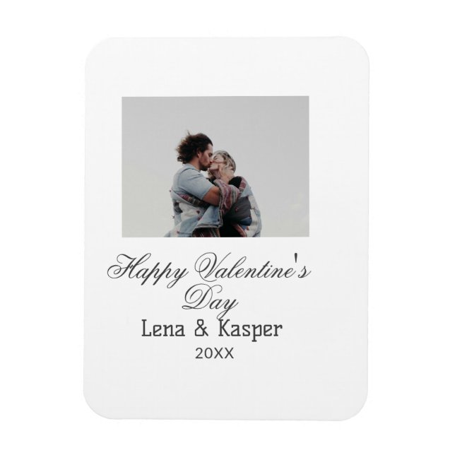 Magnet Flexible Joyeuse Saint-Valentin couple photo moderne simple (Vertical)