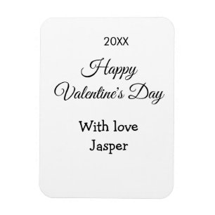 Magnet Flexible Joyeuse Saint-Valentin nom amour simple année styl