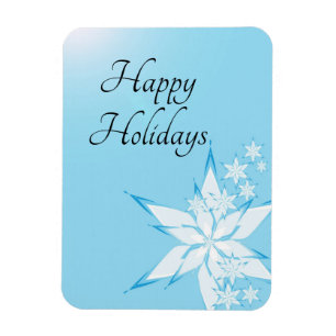 Magnet Flexible Joyeuses fêtes avec l'art du flocon de neige