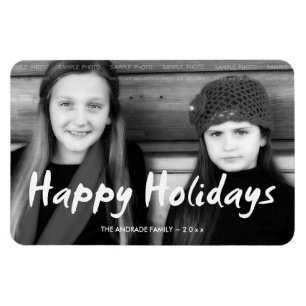 Magnet Flexible Joyeuses Fêtes Noël Photo Vacances Amusantes