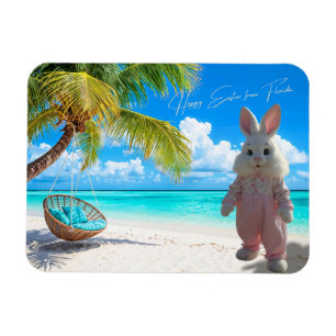Magnet Flexible Joyeuses Pâques de la plage de Floride avec le lap