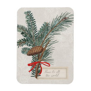 Magnet Flexible Joyeuses Tidings   Paix À Tout Le Monde