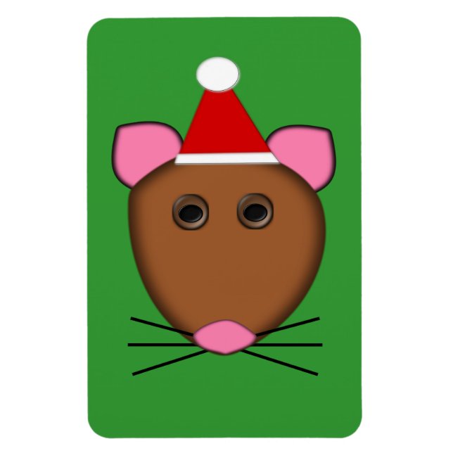 Magnet Flexible Joyeux Aimant Souris de Noël (Vertical)