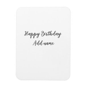 Magnet Flexible Joyeux anniversaire ajouter nom titre simple minim