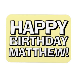 Magnet Flexible Joyeux Anniversaire Personnalisé Nom Message d'ann
