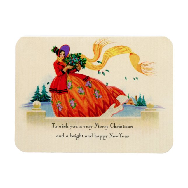 Magnet Flexible Joyeux bonhomme de Noël (Horizontal)