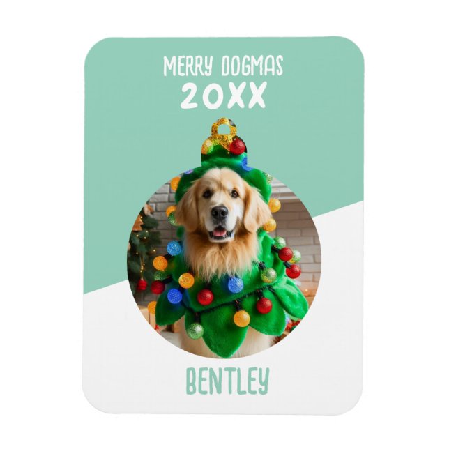 Magnet Flexible Joyeux Dogmas Custom Chien Photo Christmas Keepsak (Vertical)