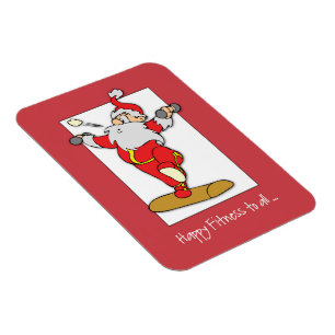 Magnet Flexible Joyeux exercice de remise en forme Noël avec Père 