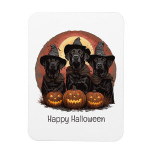 Magnet Flexible Joyeux Halloween Labrador Retriever Chiens Casquet
