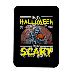 Magnet Flexible Joyeux Halloween Mangez Buvez Et Soyez Effrayant C