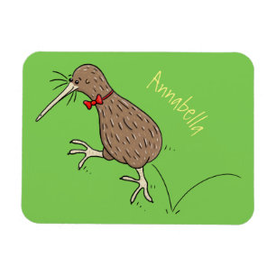 Magnet Flexible Joyeux kiwi de saut avec dessin de cravate arc