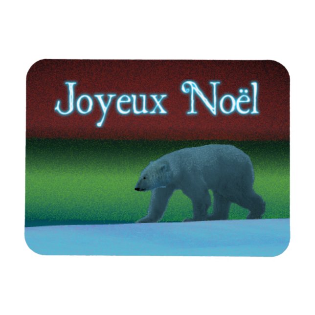 Magnet Flexible Joyeux Noё l - Ours polaire (Horizontal)