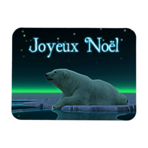 Magnet Flexible Joyeux Noё l - Ours polaire à bordure de glace